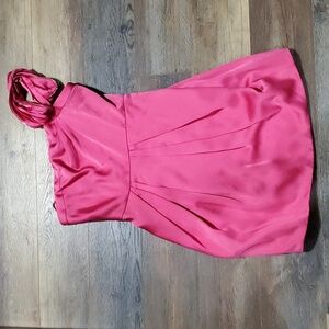 Bcbg azalea one shoulder mini dress nwt fuchsia pink